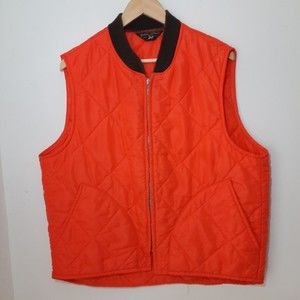 Vintage Golden Fleece Men's Hunting Vest Made in USA Size 44 Orange